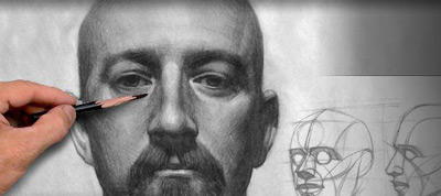نقاشی چهره با مدادرنگ